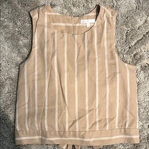 Gently Used GB Girls Beige Striped Tank Top